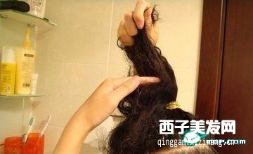 卷發丸子頭扎法圖解