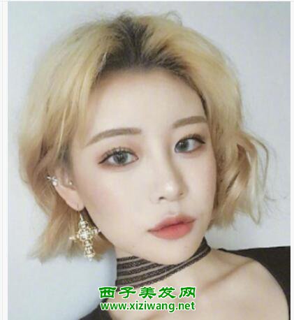 女生帥氣韓式中分短發發型圖片示范韓式短發如何扎帥氣