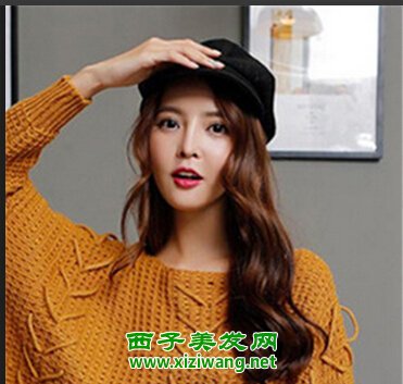 女生唯美氣質長卷發圖片水嫩又甜美