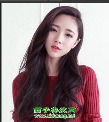 熟女偏分長卷發發型圖片洋氣又另類