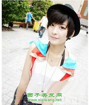 女生帥氣短發發型圖片