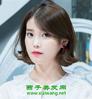 漂亮男人iu李智恩短發發型造型