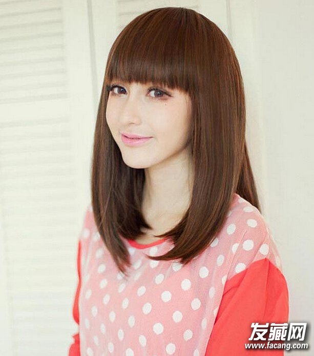 韓式中長發直發發型韓式淑女中長發直發發型圖片